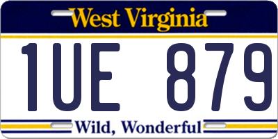 WV license plate 1UE879