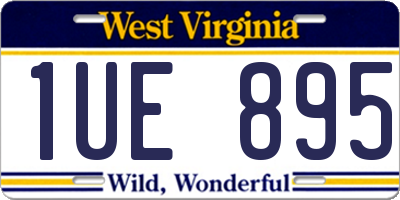 WV license plate 1UE895
