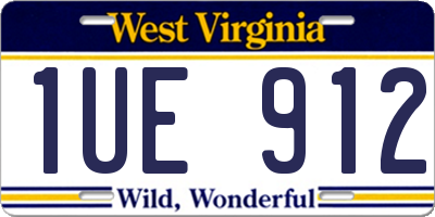 WV license plate 1UE912