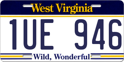 WV license plate 1UE946