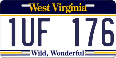 WV license plate 1UF176