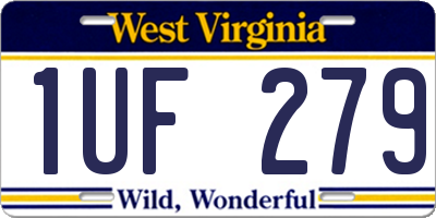 WV license plate 1UF279