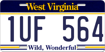 WV license plate 1UF564