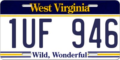 WV license plate 1UF946