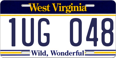 WV license plate 1UG048