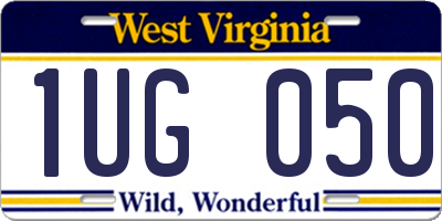 WV license plate 1UG050