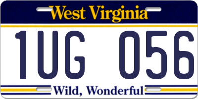 WV license plate 1UG056