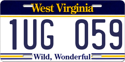 WV license plate 1UG059