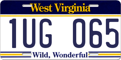 WV license plate 1UG065