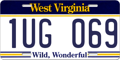 WV license plate 1UG069