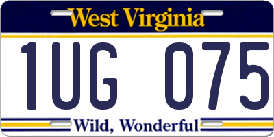 WV license plate 1UG075