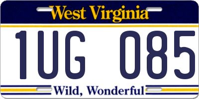WV license plate 1UG085
