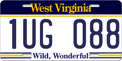 WV license plate 1UG088