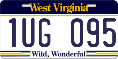 WV license plate 1UG095