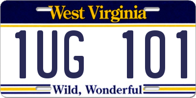 WV license plate 1UG101