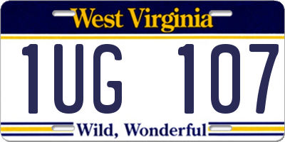 WV license plate 1UG107