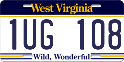 WV license plate 1UG108