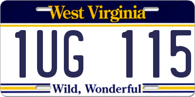 WV license plate 1UG115