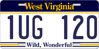 WV license plate 1UG120