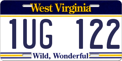 WV license plate 1UG122