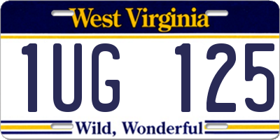 WV license plate 1UG125