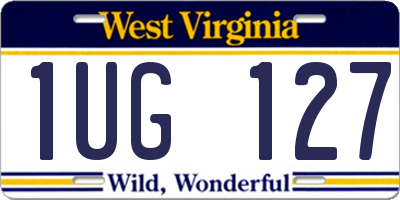 WV license plate 1UG127