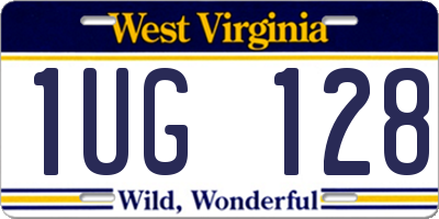 WV license plate 1UG128