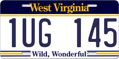WV license plate 1UG145