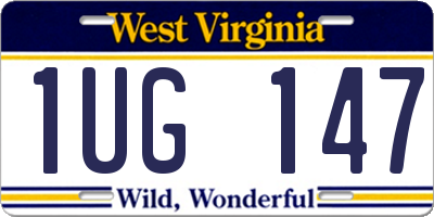 WV license plate 1UG147