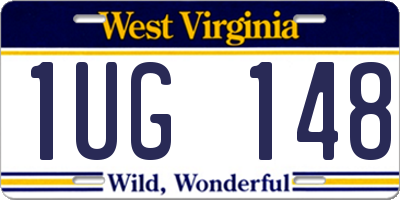 WV license plate 1UG148