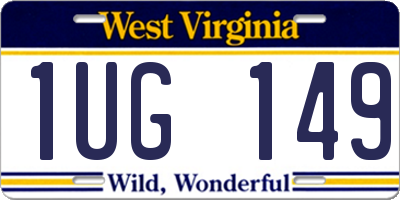 WV license plate 1UG149