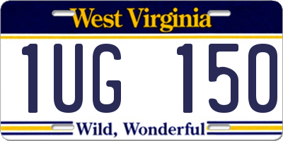 WV license plate 1UG150