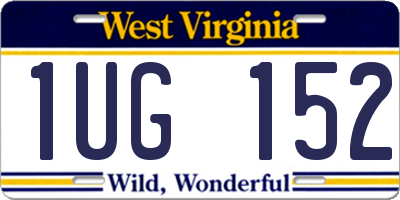 WV license plate 1UG152
