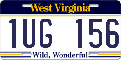 WV license plate 1UG156