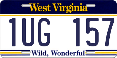 WV license plate 1UG157