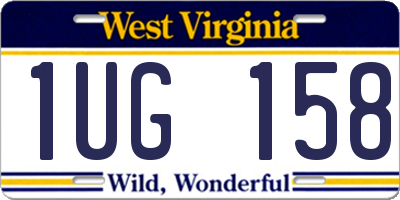 WV license plate 1UG158