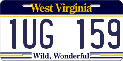 WV license plate 1UG159