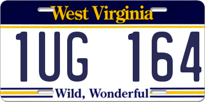 WV license plate 1UG164