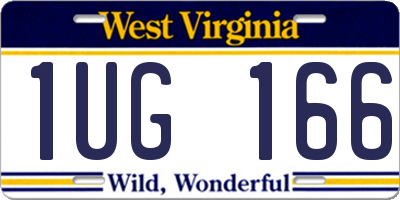 WV license plate 1UG166