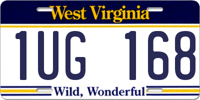 WV license plate 1UG168