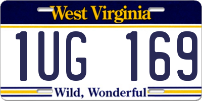 WV license plate 1UG169