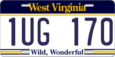 WV license plate 1UG170