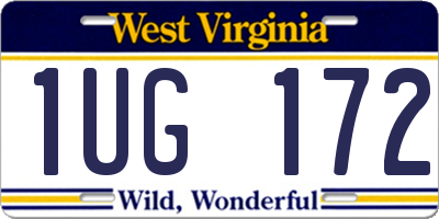 WV license plate 1UG172