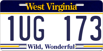 WV license plate 1UG173
