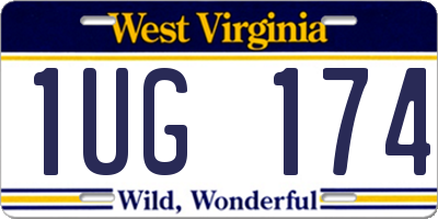 WV license plate 1UG174