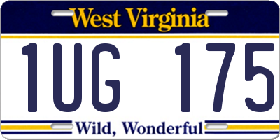 WV license plate 1UG175