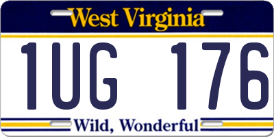 WV license plate 1UG176