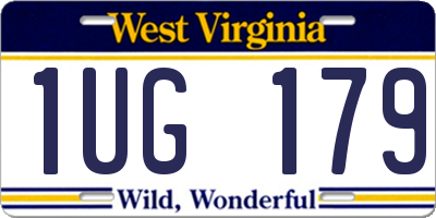 WV license plate 1UG179