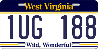 WV license plate 1UG188