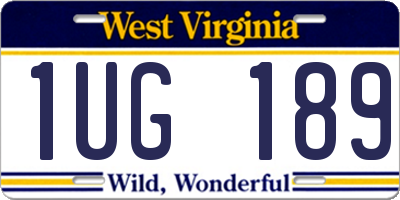 WV license plate 1UG189